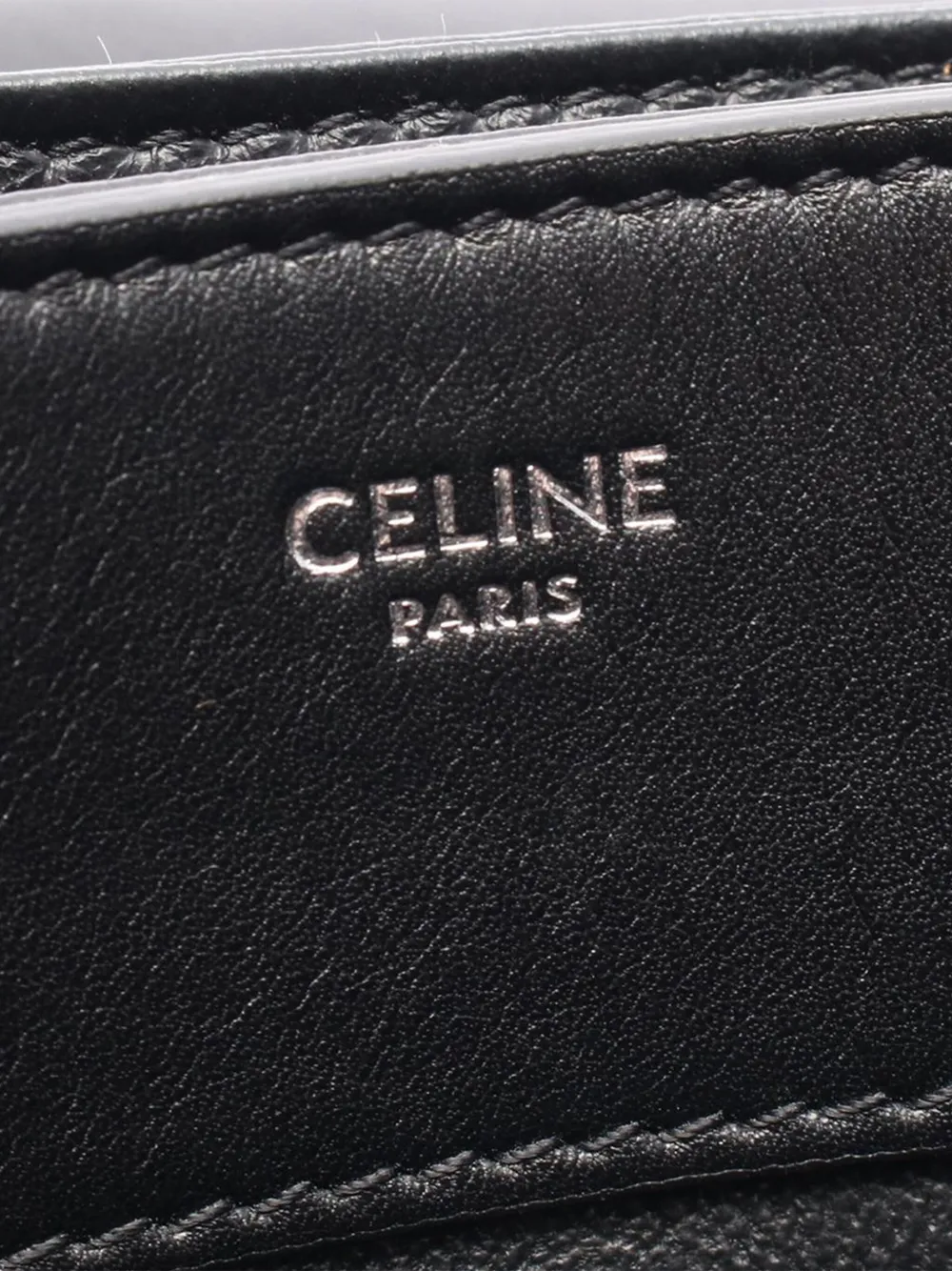 CELINE Pre-owned 2021-2025 Triomphe Leather Besace Crossbody Bag In Black