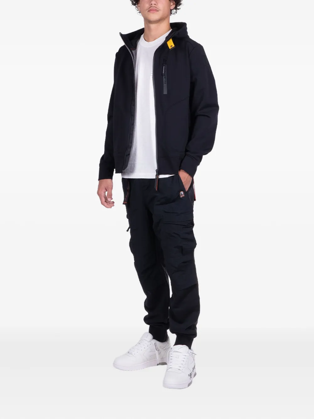 Parajumpers Zipped Hooded Jacket In Black