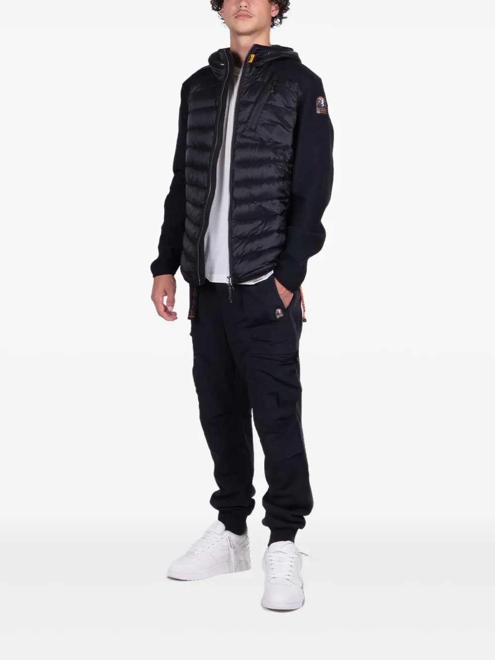 Parajumpers Nolan Hooded Panelled Padded Jacket In Black