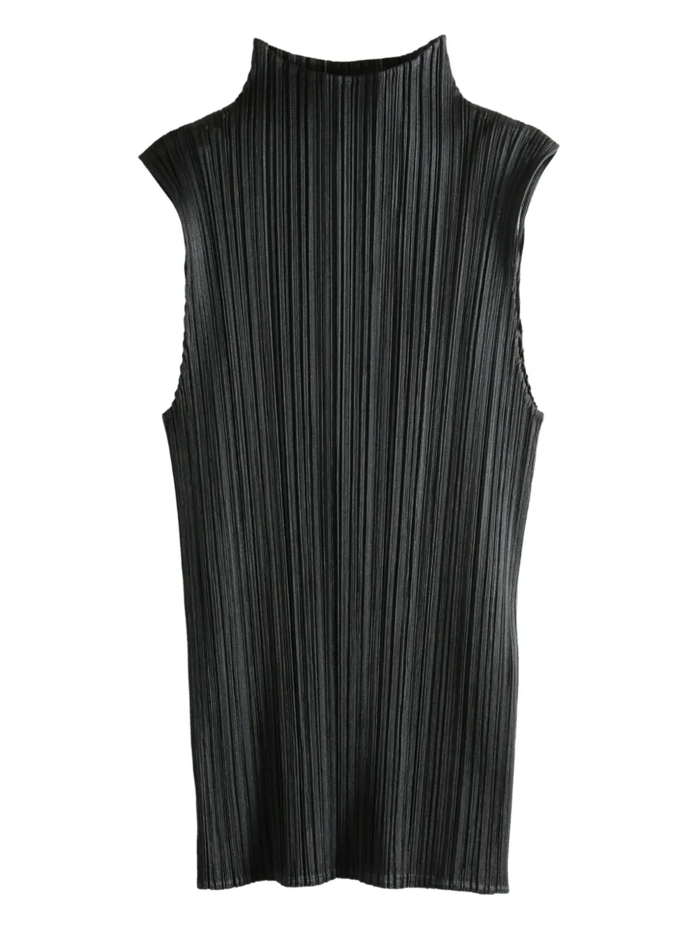Pleats Please Issey Miyake top plisado con cuello de tortuga | negro | Image 1