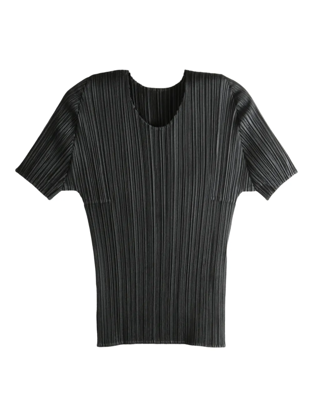 Pleats Please Issey Miyake pleated short-sleeve top - Nero
