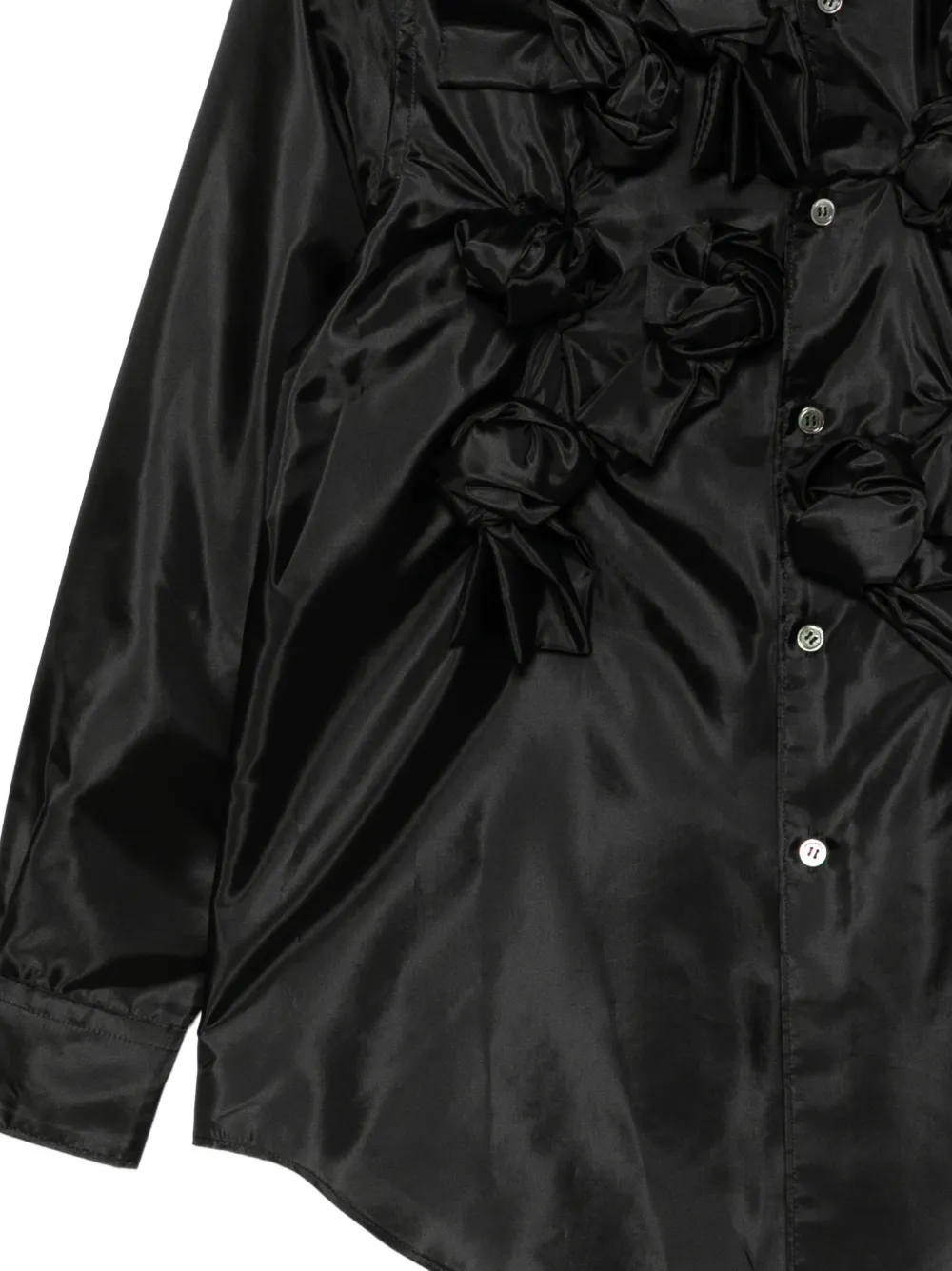 Comme Des Garçons Knotted Shirt In Black