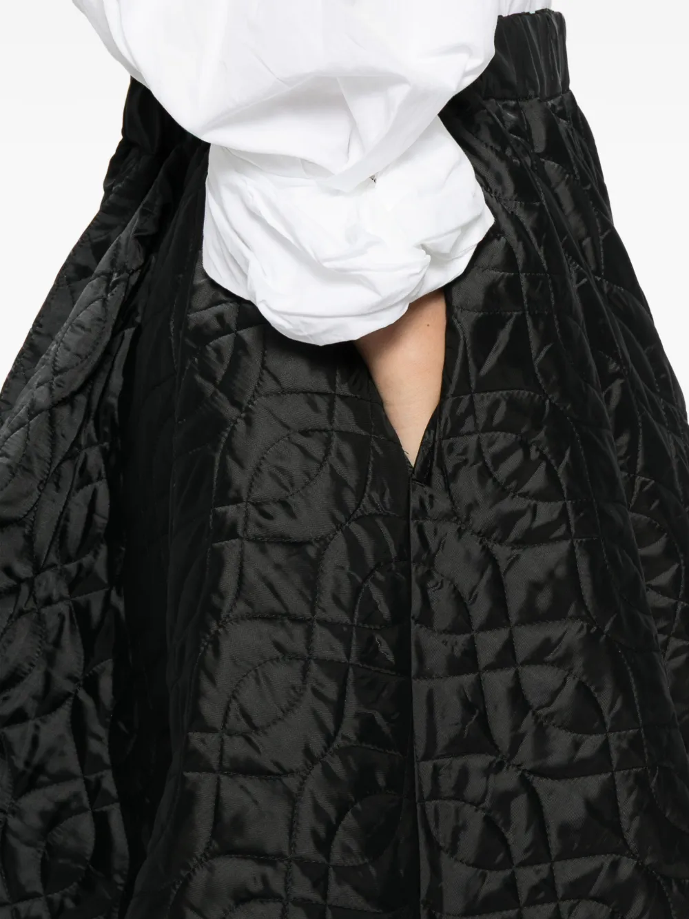 Noir Kei Ninomiya Twill Quilted Skirt In Black