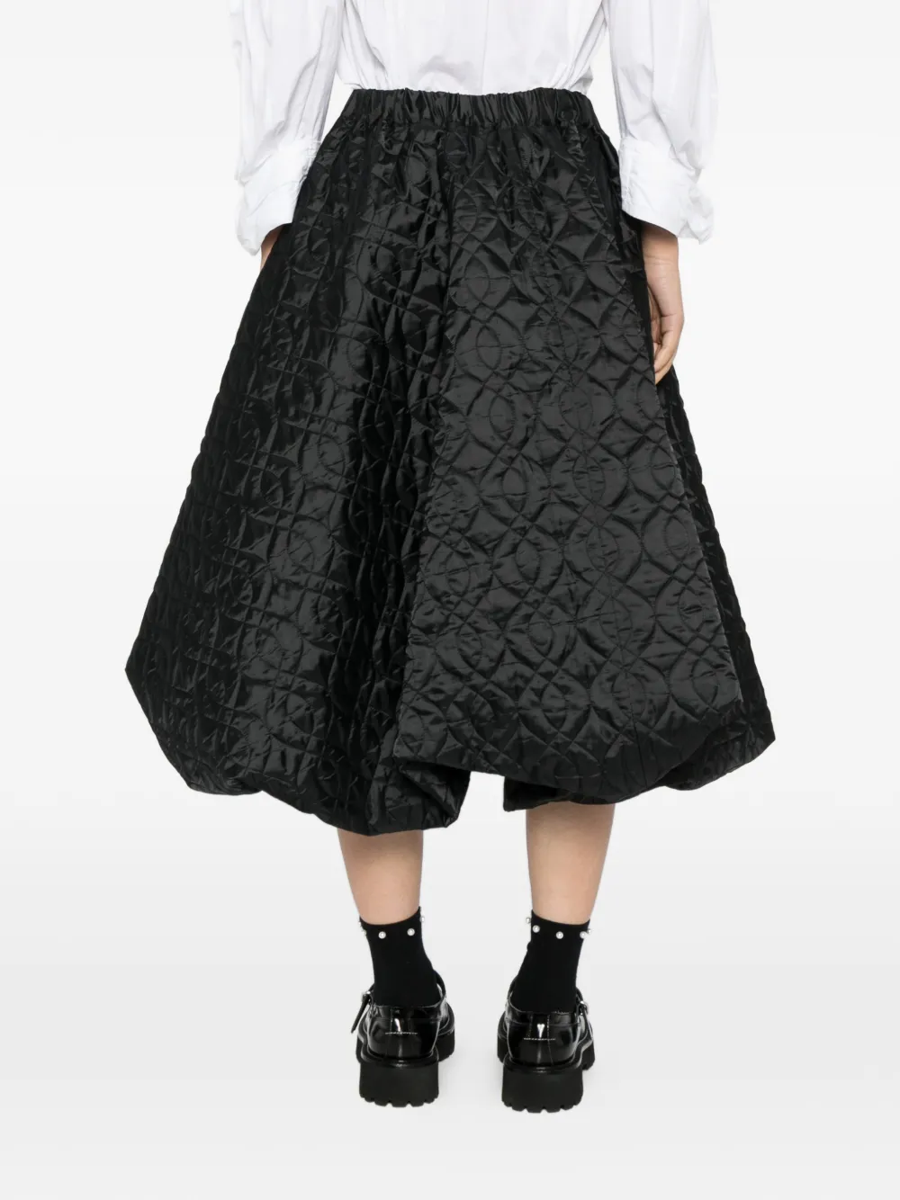 Noir Kei Ninomiya Twill Quilted Skirt In Black