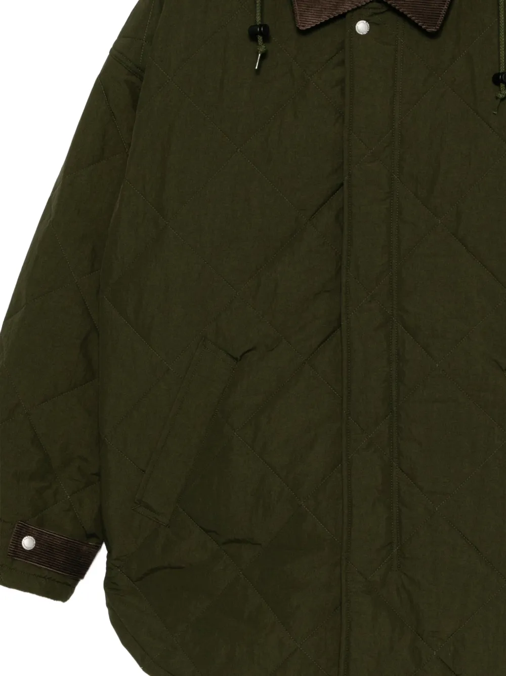 Comme des Garçons Homme Gewatteerd jack Groen
