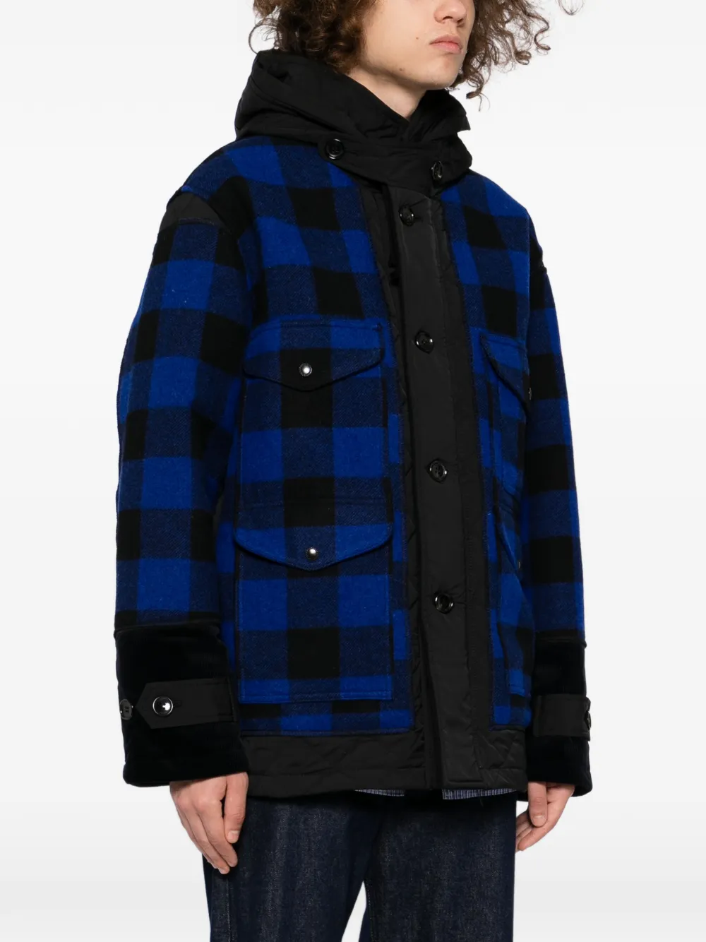 Junya Watanabe MAN x Filson Checked Quilted Jacket | Black | FARFETCH