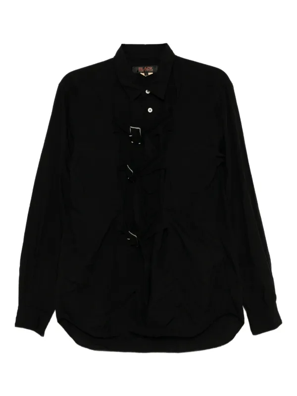 Black Comme Des Garçons ダブルバックル シャツ | ブラック Black Comme Des Garçons ダブルバックル シャツ | ブラック