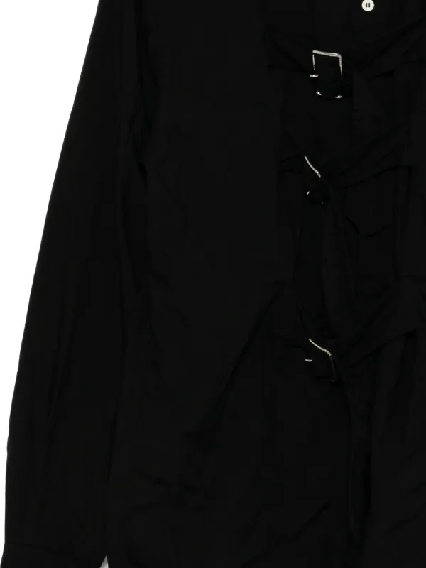 Black Comme Des Garçons ダブルバックル シャツ | ブラック | FARFETCH JP