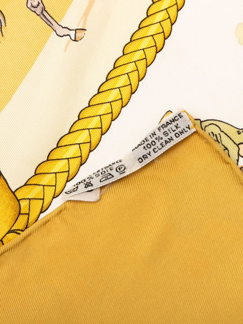 Pre-owned Hermes 2000-2025 Les Allures Du Cheval Silk Scarf Scarves In Brown