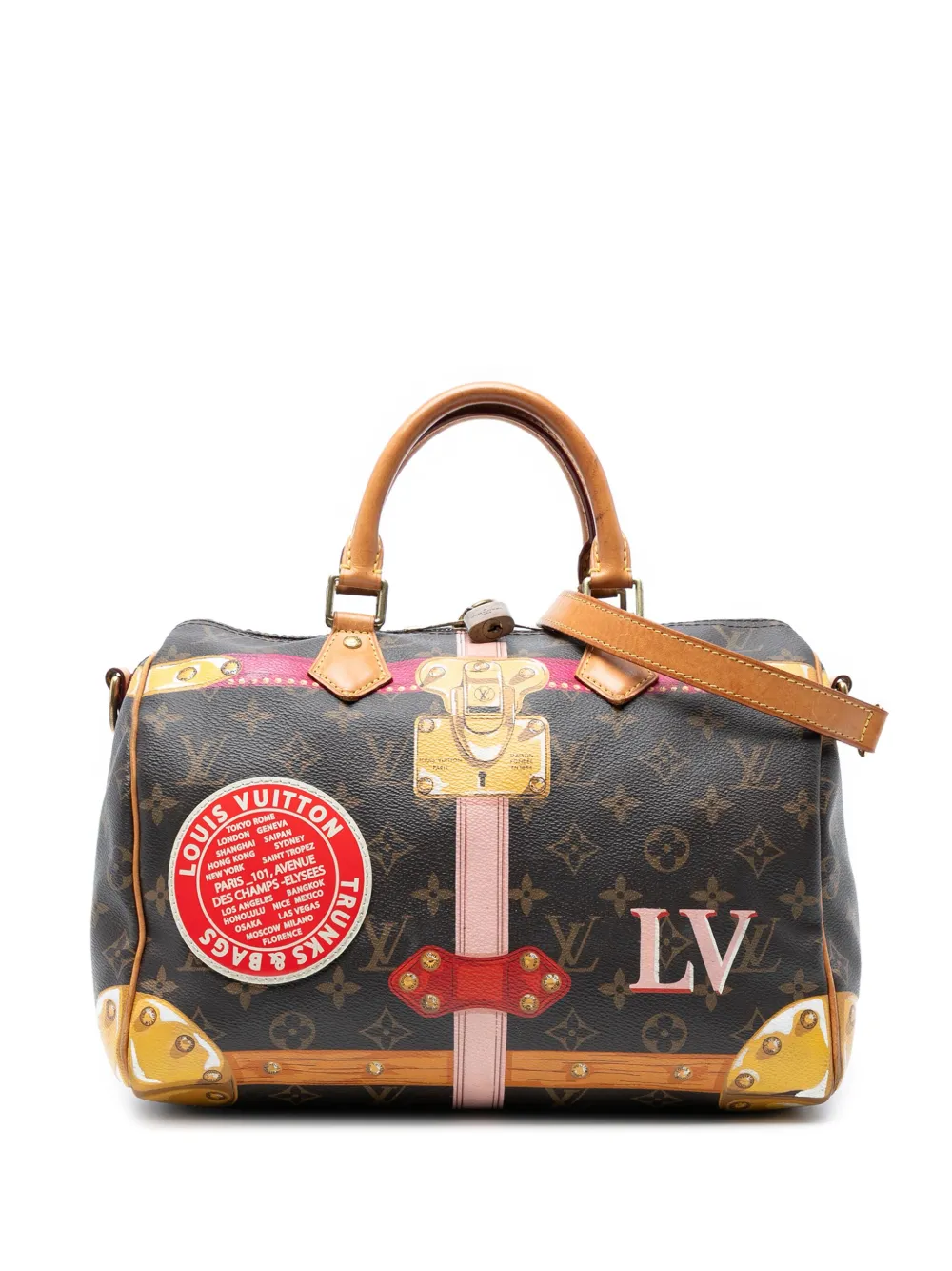Louis Vuitton Pre-Owned 2018 Monogram Summer Trunks Speedy Bandouliere Louis Vuitton Pre-Owned 2018 Monogram Summer Trunks Speedy Bandouliere