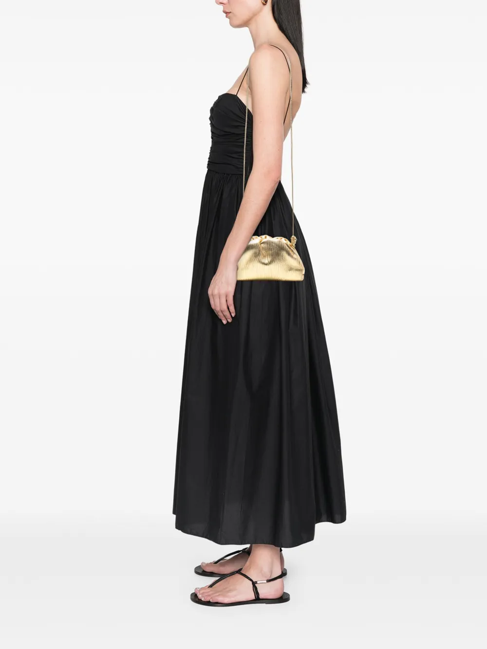 Bottega Veneta Pre-Owned 2012-2025 Metallic Bark Embossed Calfskin The Mini Pouch crossbody bag | Pre-Owned | Image 2