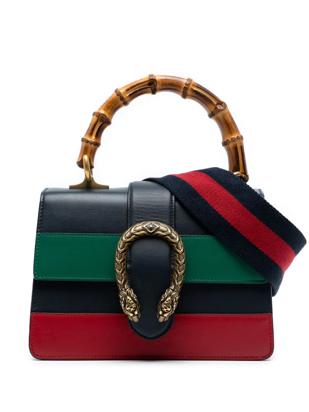 Gucci Pre-Owned 2016-2025 Mini Leather Bamboo Dionysus Web satchel - Gucci Pre-Owned 2016-2025 Mini Leather Bamboo Dionysus Web satchel -