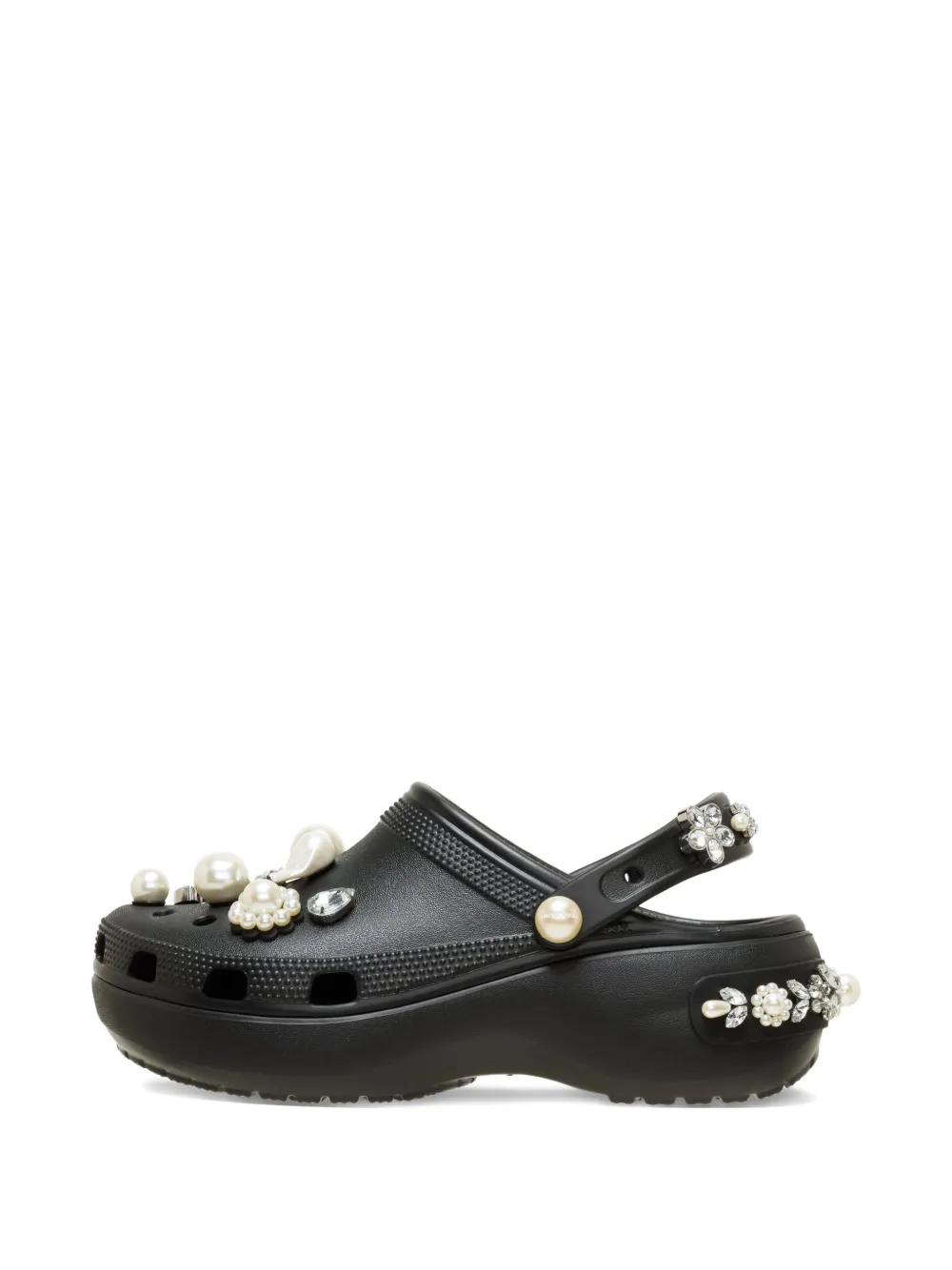 Simone Rocha x Crocs muiltjes met plateauzool Zwart