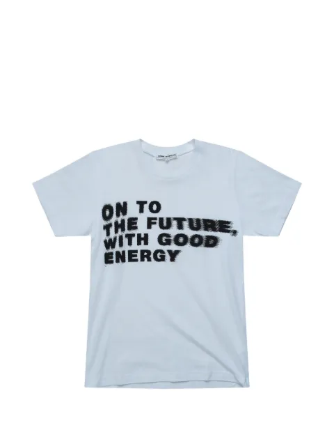 Comme Des Garçons slogan-print cotton T-shirt