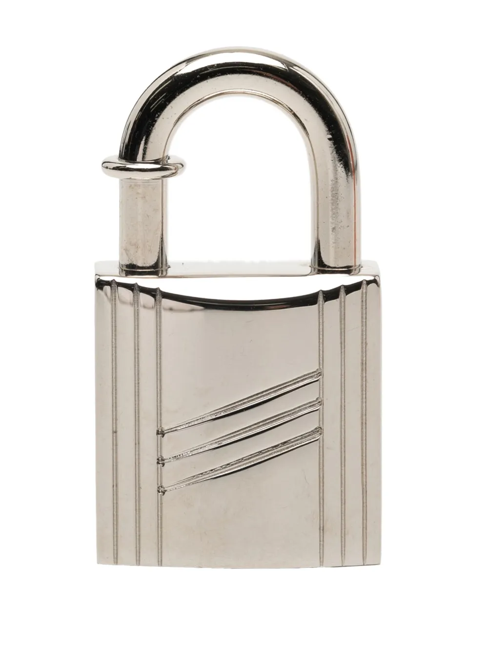 Hermès Pre-Owned 1998 Palladium Plated Annee Arbre Cadena Lock Charm | Image 2