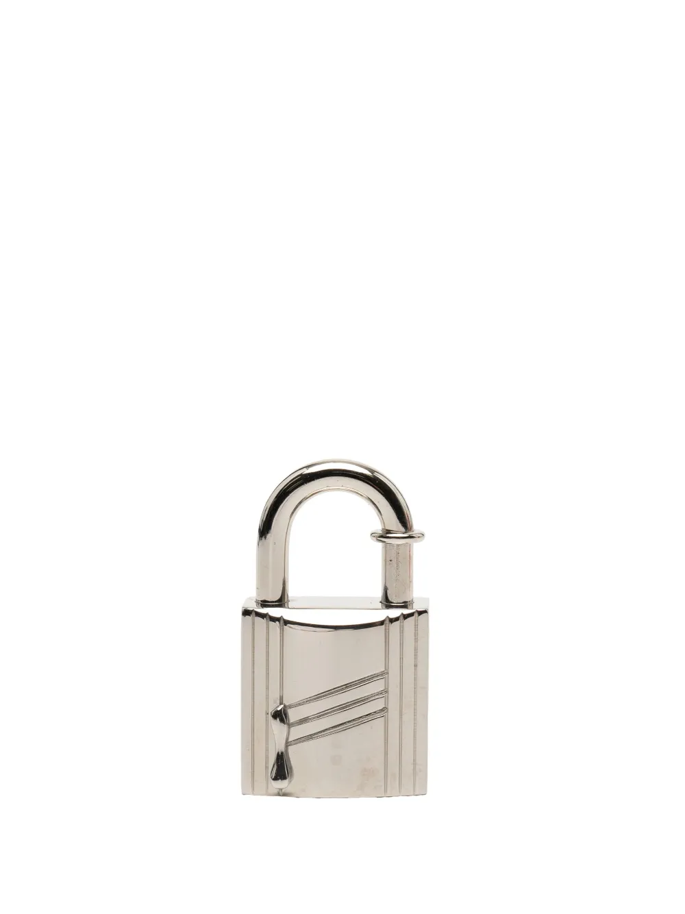 Hermès Pre-Owned 1998 Palladium Plated Annee Arbre Cadena Lock Charm - Hermès Pre-Owned 1998 Palladium Plated Annee Arbre Cadena Lock Charm -