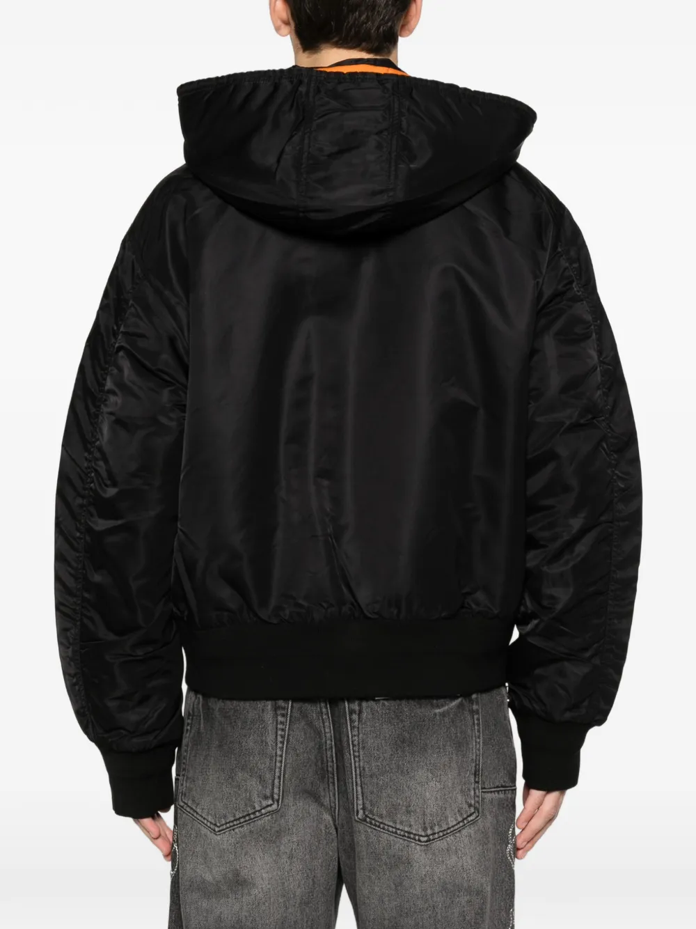 Stüssy Flight jack met capuchon en rits Zwart