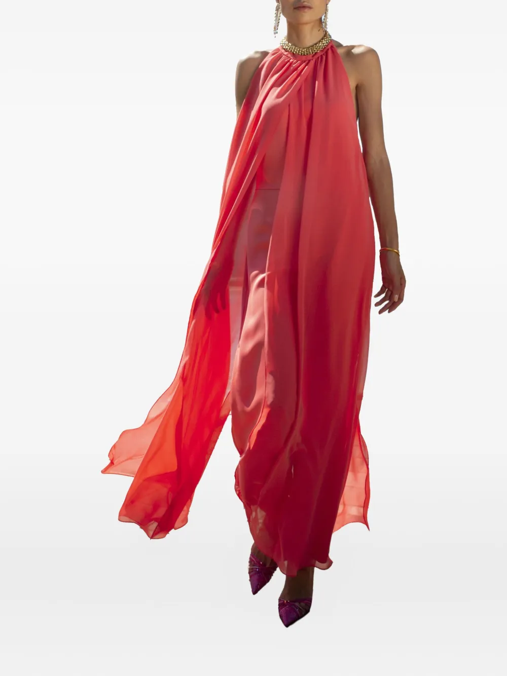 Hanita Tuta intera con scollo posteriore - Rosso