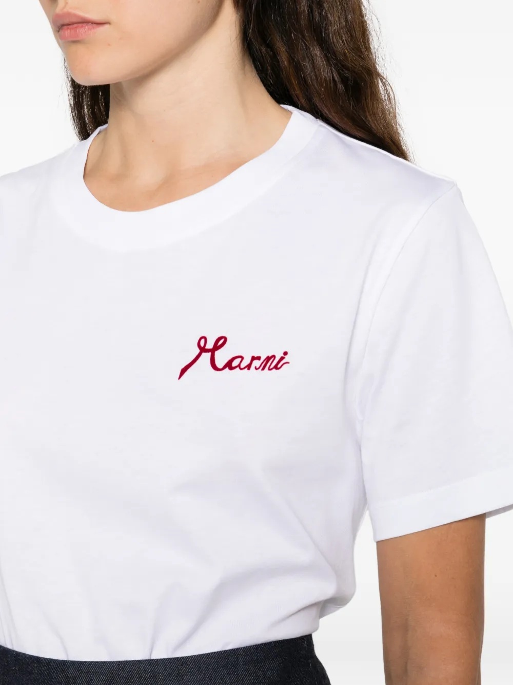 Marni Katoenen T-shirt met -logo Wit