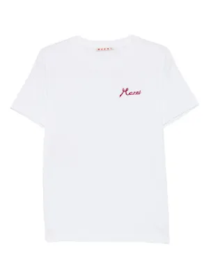 LOEWE logo-embroidered T-shirt | White | FARFETCH