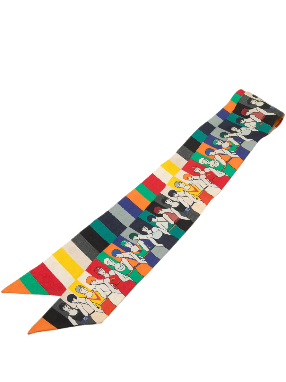 Hermès Pre-Owned 2000-2010 Les Baigneuses Silk Twilly scarves - マルチカラー Hermès Pre-Owned 2000-2010 Les Baigneuses Silk Twilly scarves - マルチカラー