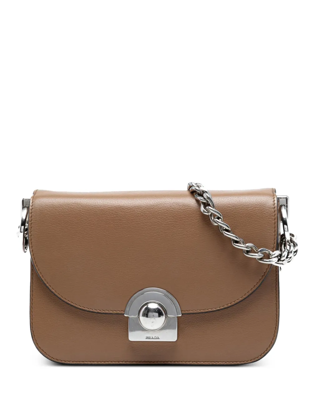 Prada Pre-Owned 2013-2025 Glace Calf Arcade crossbody bag - ブラウン Prada Pre-Owned 2013-2025 Glace Calf Arcade crossbody bag - ブラウン