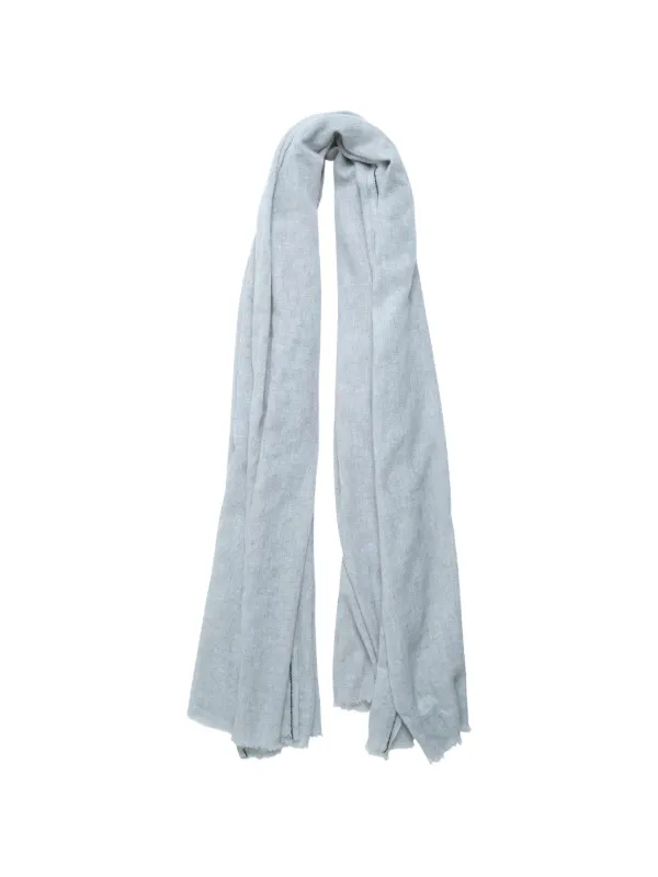 Comme des Garçons X William Welstead Contrast-stitch Frayed Scarf in Grey