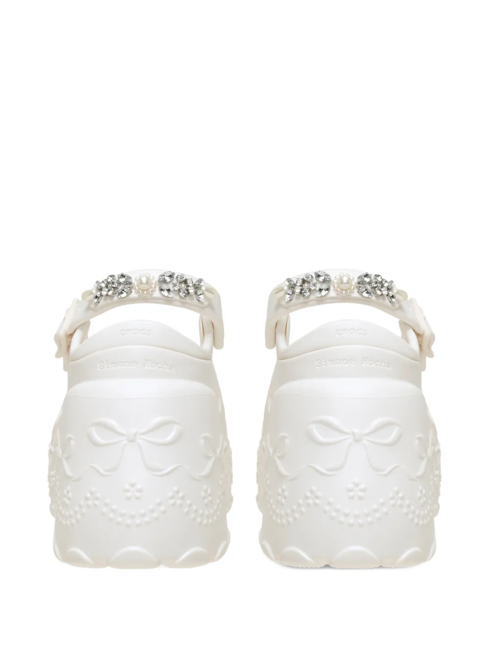 Crocs x Simone Rocha pumps verfraaid met gesp Wit