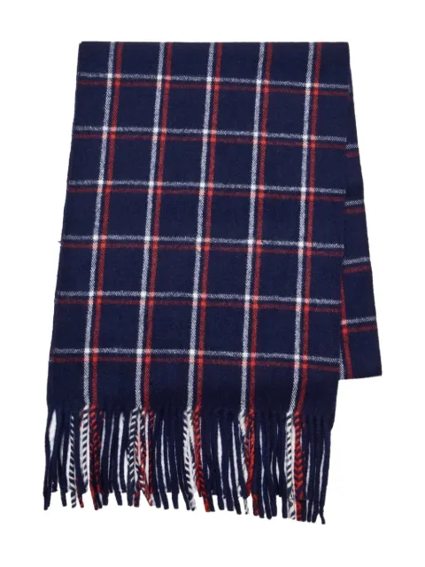 Undercover check fringed scarf