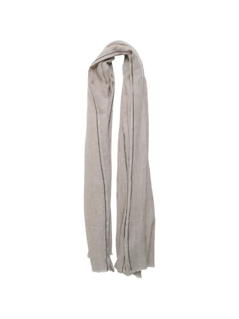 Comme Des Garçons x William Welstead contrast-stitch frayed scarf
