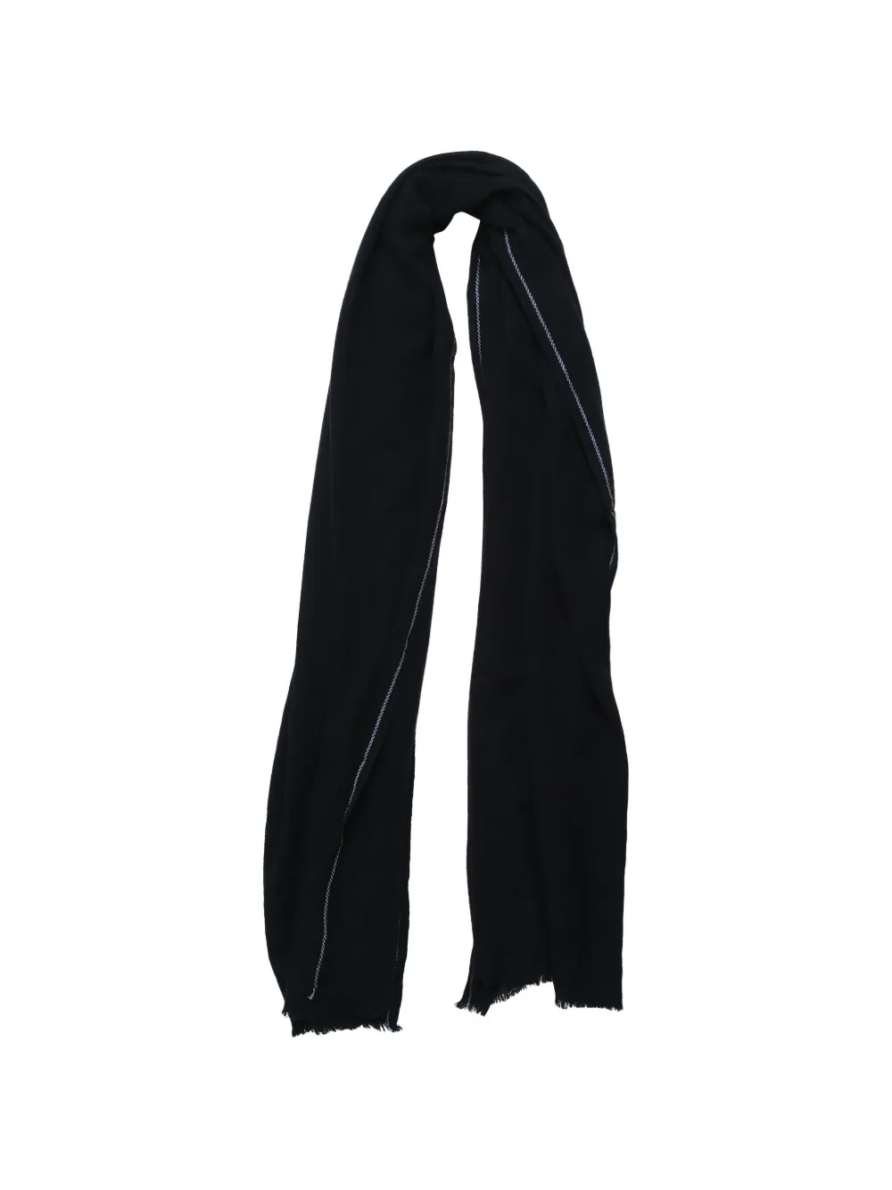 Comme Des Garçons x William Welstead contrast-stitch frayed scarf
