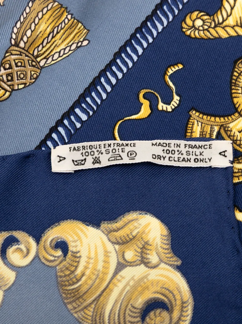 Pre-owned Hermes 20th Century Ludovicus Magnus Silk Scarf Scarves In Blue