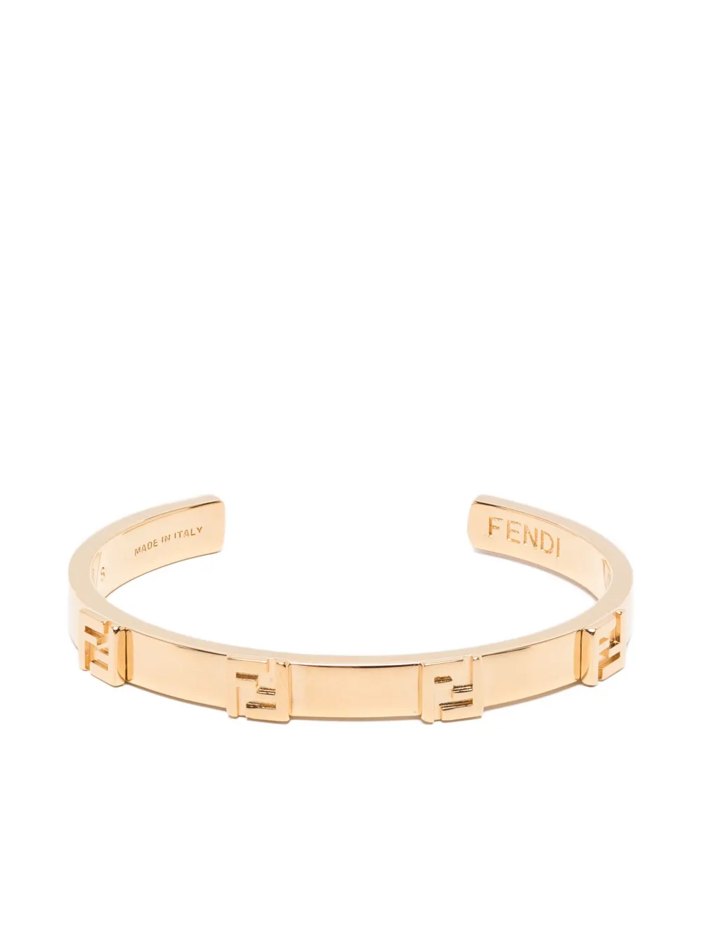 FENDI Bracciale con placca logo - Oro