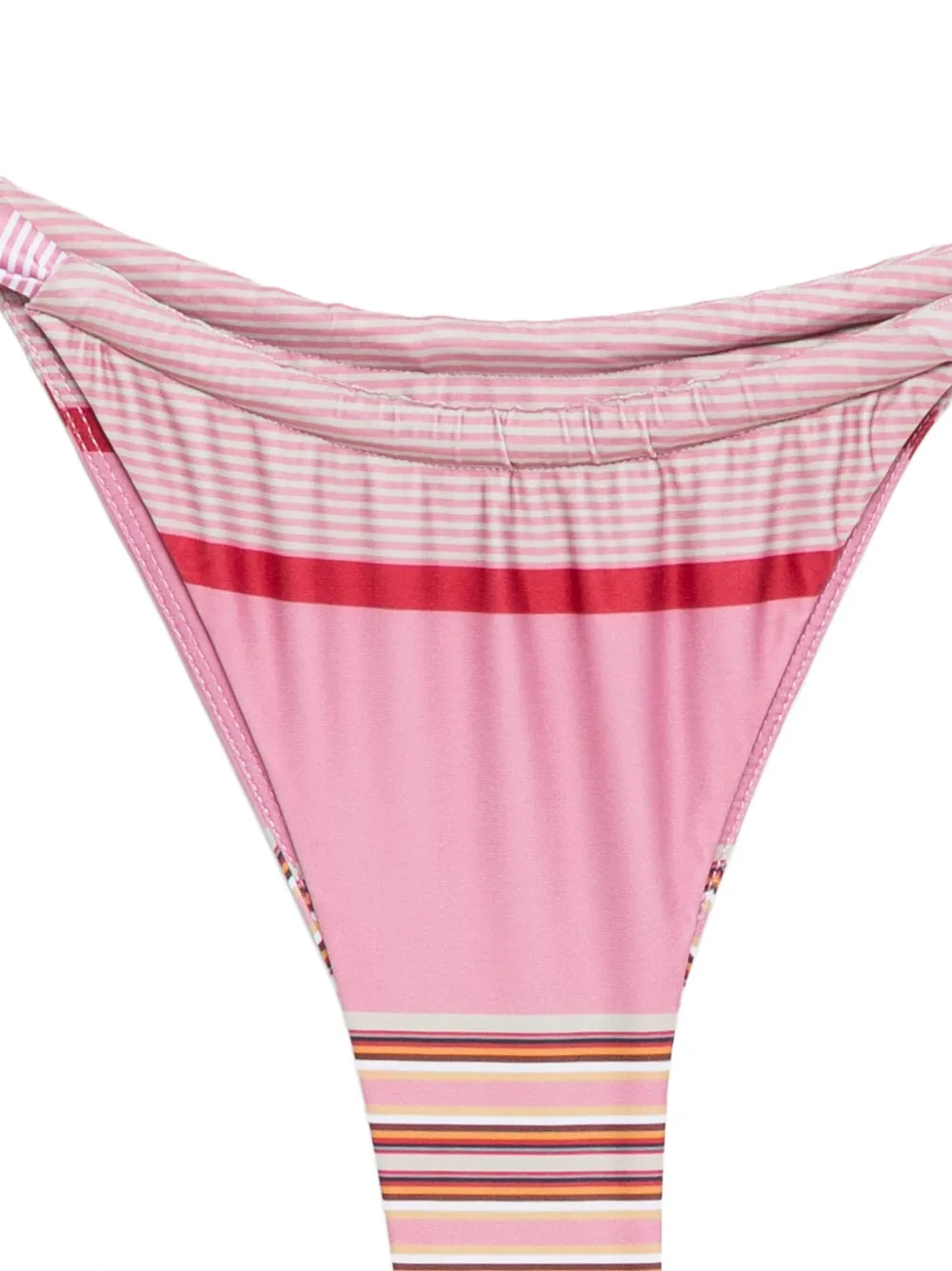 Faithfull The Brand Andez Striped Bikini Bottoms In Pink