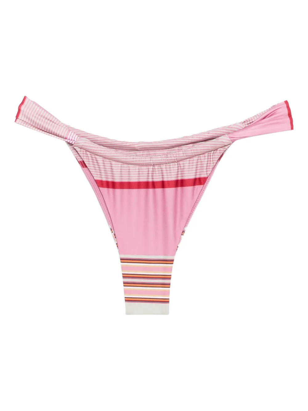 Faithfull The Brand Andez Striped Bikini Bottoms In Pink