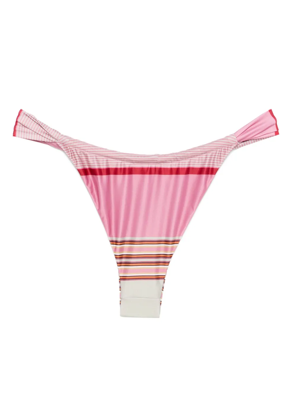 Faithfull The Brand Andez Striped Bikini Bottoms In Pink