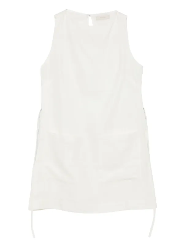 Faithfull The Brand Elena Pocket Tie Mini Dress | White | FARFETCH