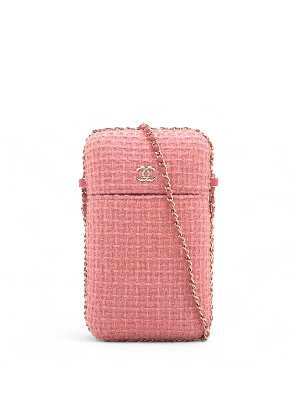 CHANEL Pre-Owned 2020 Tweed Chain Around Phone Holder crossbody bag -