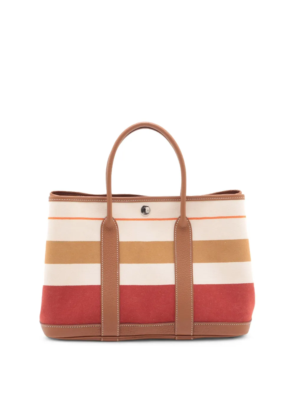 Hermès Pre-Owned 2013 Toile and Negonda Striped Garden Party 30 tote