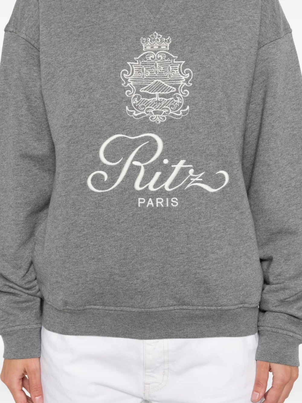 Frame Graphic Print Sweater In Gray