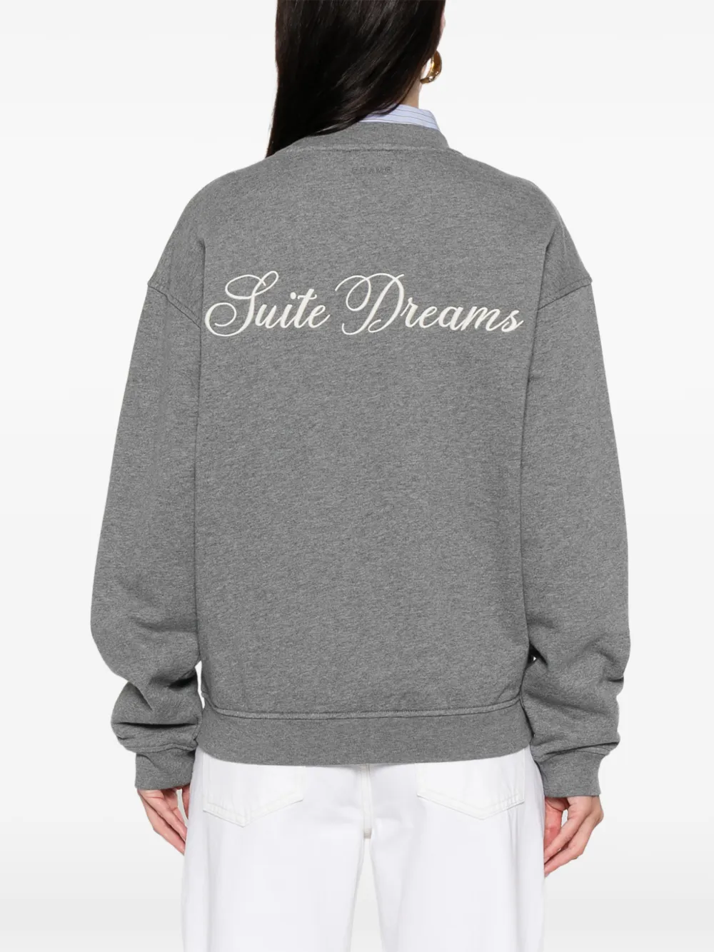 Frame Graphic Print Sweater In Gray