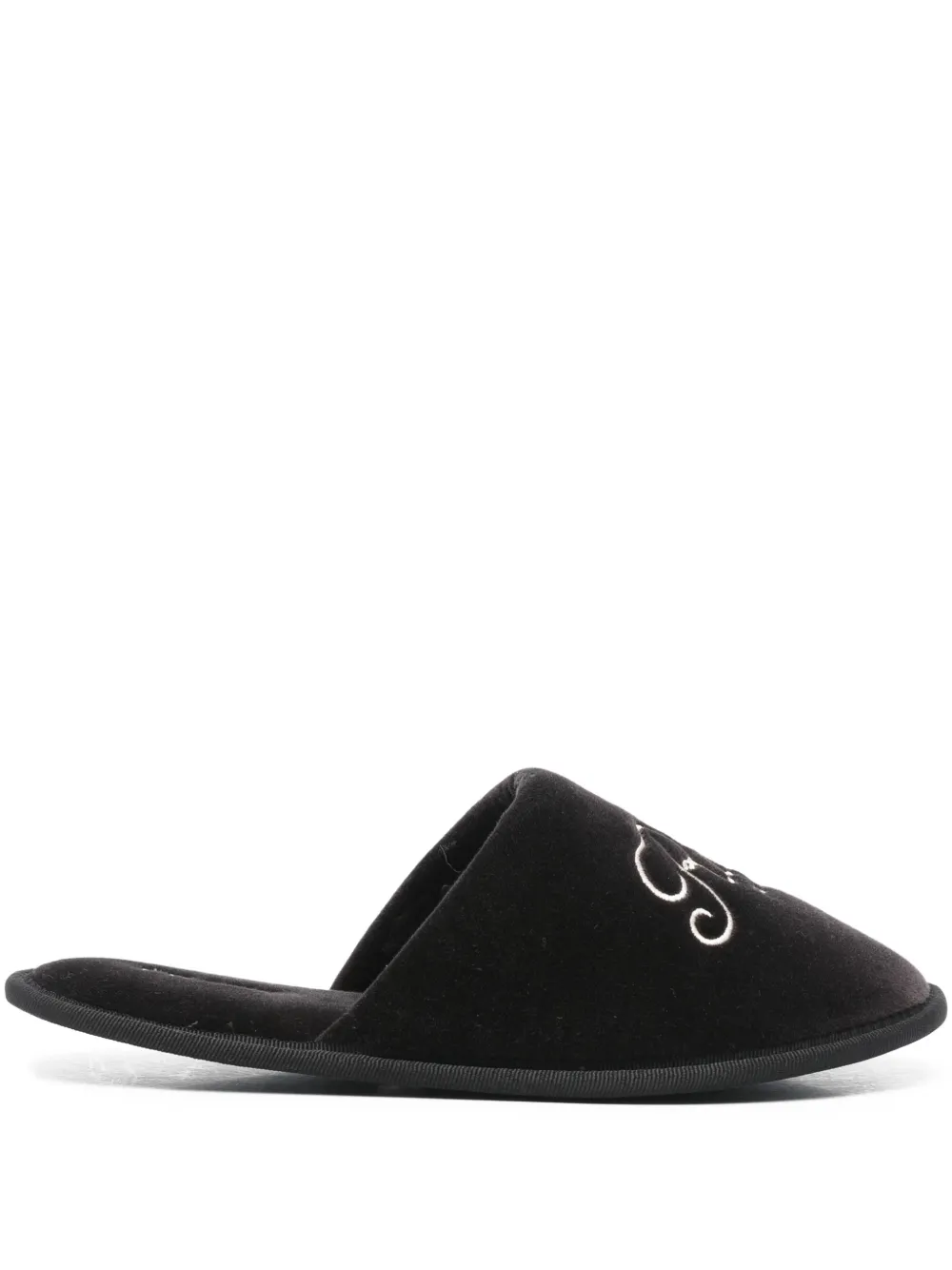 FRAME embroidered slippers | negro | Image 1