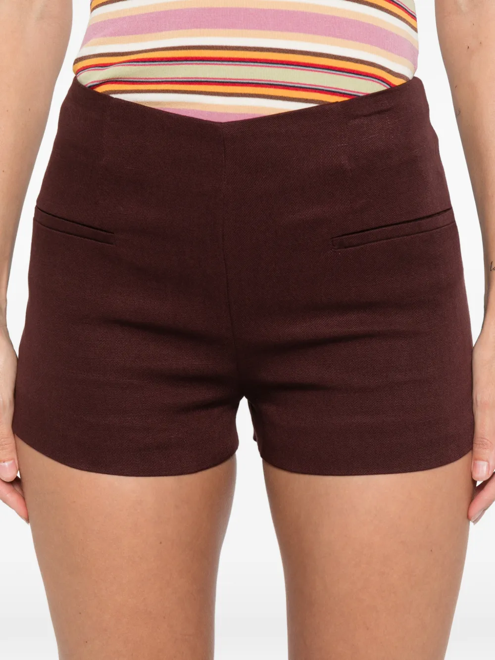 Faithfull The Brand Florine Pocket Shorts In Red