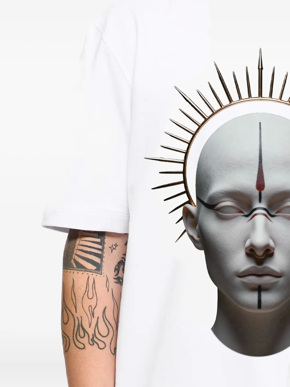 Hamza Monarh Graphic T-shirt In White