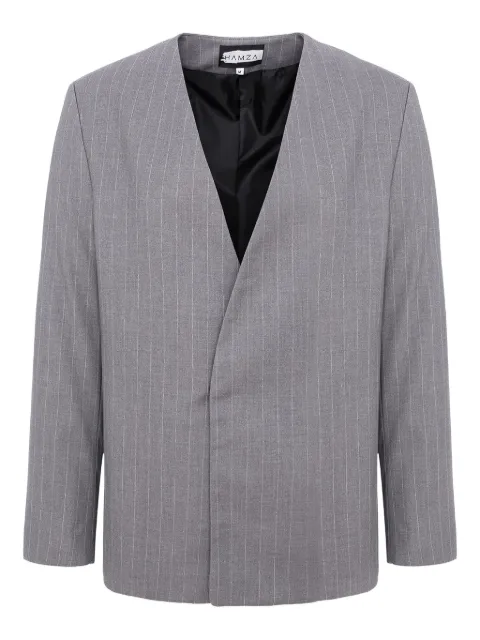 HAMZA 247 V-neck pinstripe blazer
