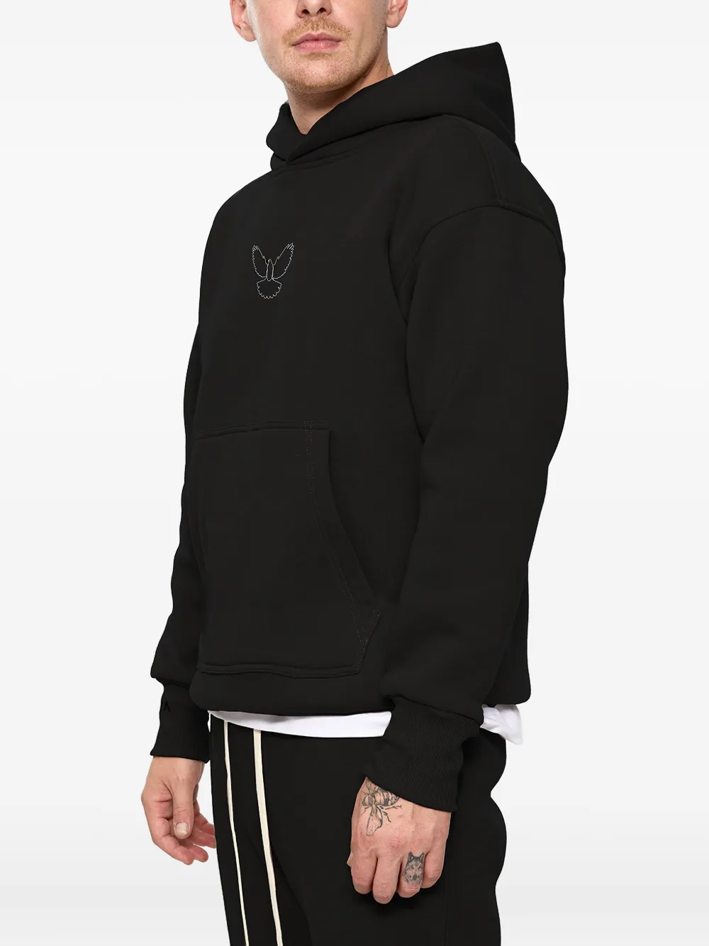 Hamza Saint Graphic Hoodie In Black