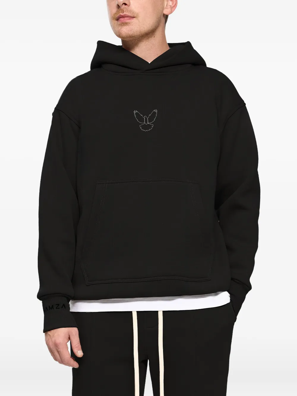 Hamza Saint Graphic Hoodie In Black