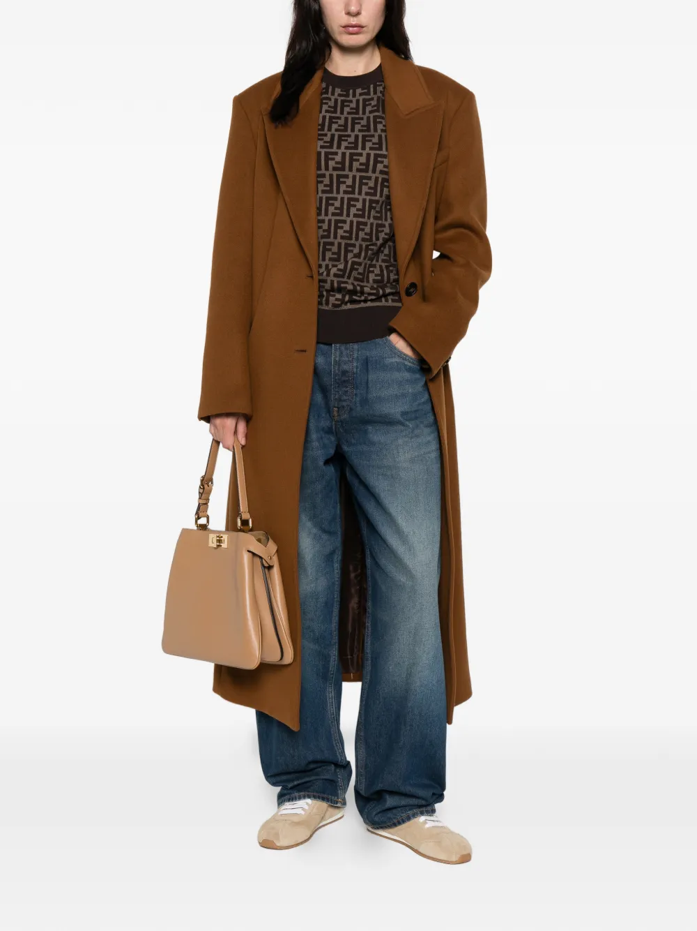  Fendi Pull à Logo - Marron 