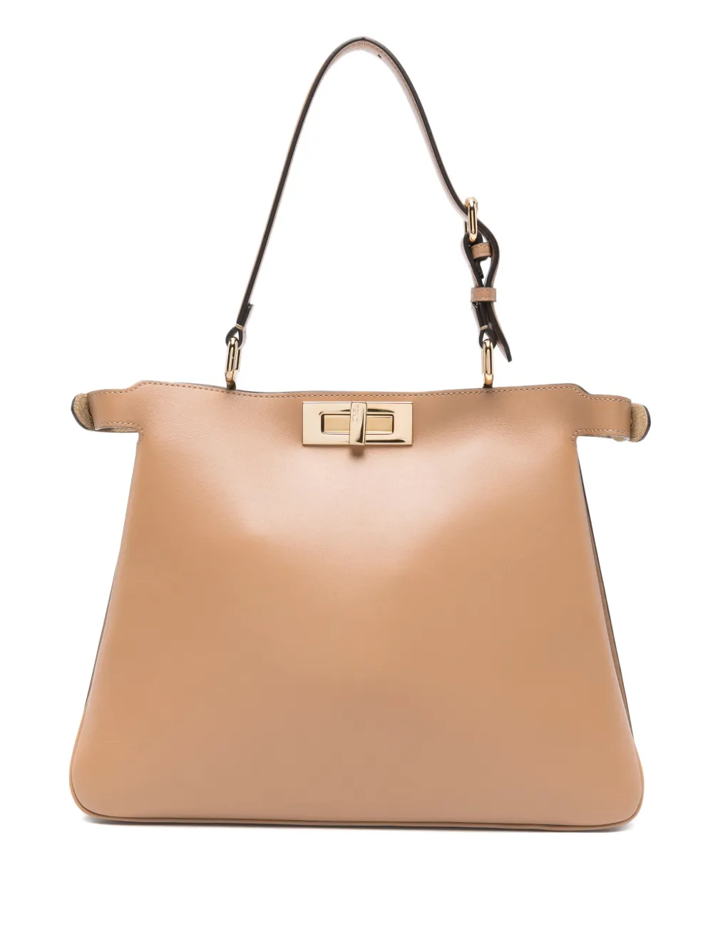 Fendi Medium Soft Shoulder Bag With Adjustable Strap In Neutral