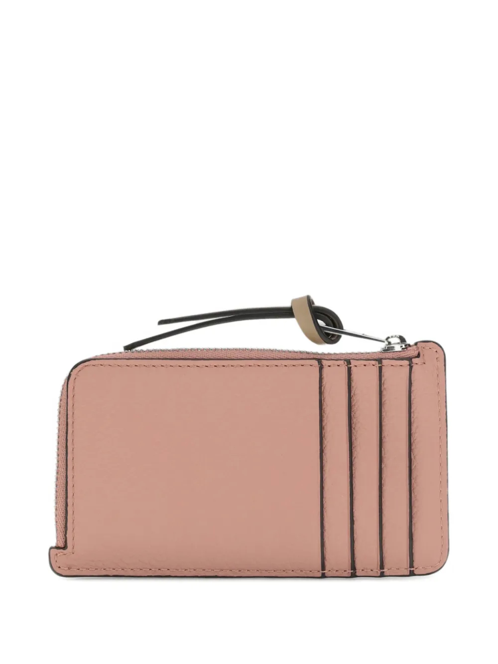 LOEWE embossed zip card holder - Roze
